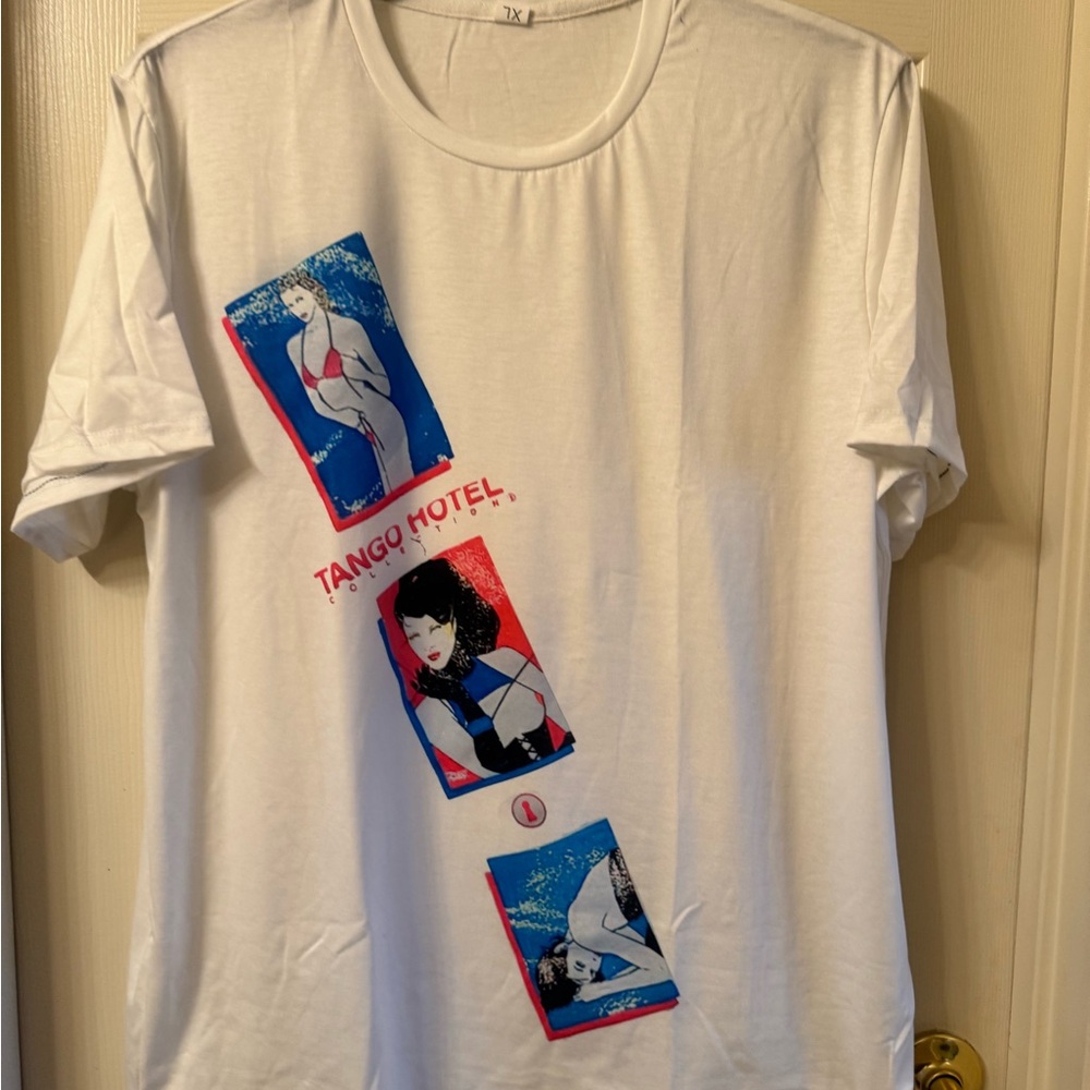 Graphic White T-Shirt with Tango Motel Design